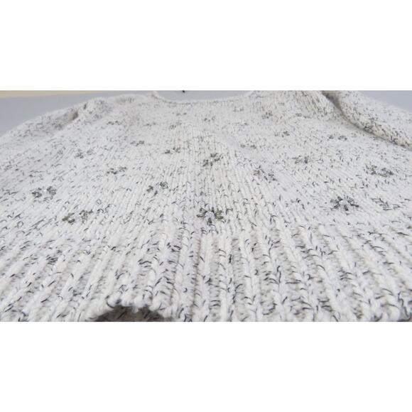 Loft Ann Taylor Cotton Wool Blend Ribbed Knit Cottagecore Sweater Women's Size S - Picture 3 of 10